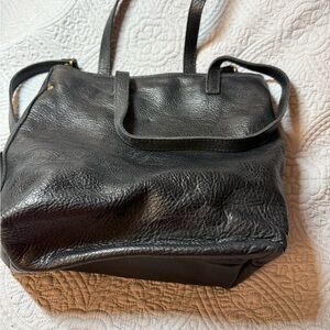 Portland Leather Black Tote Bag